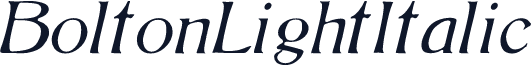 BoltonLightItalic