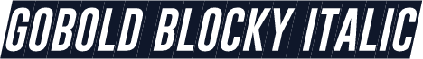 Gobold Blocky Italic