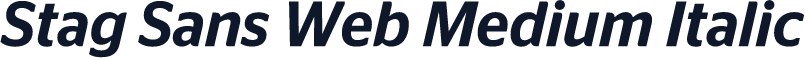 Stag Sans Web Medium Italic