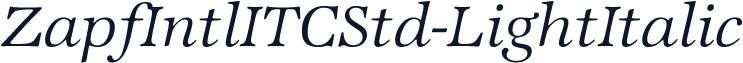 ZapfIntlITCStd-LightItalic