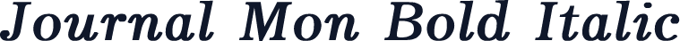 Journal Mon Bold Italic