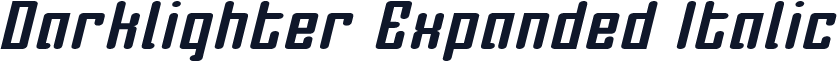 Darklighter Expanded Italic