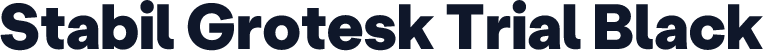 Stabil Grotesk Trial Black