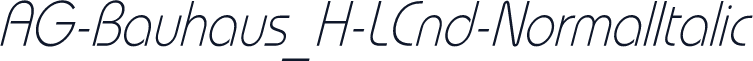 AG-Bauhaus_H-LCnd-NormalItalic