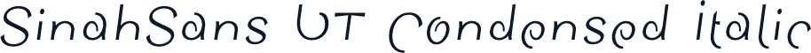 SinahSans LT Condensed Italic