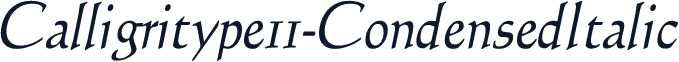 Calligritype11-CondensedItalic