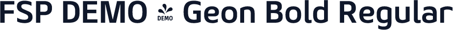 FSP DEMO - Geon Bold Regular