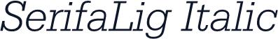 SerifaLig Italic