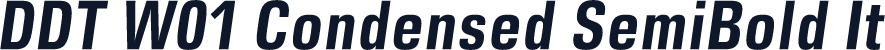 DDT W01 Condensed SemiBold It