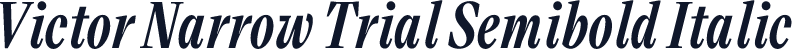 Victor Narrow Trial Semibold Italic