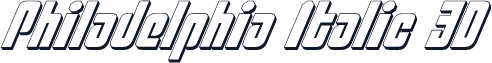 Philadelphia Italic 3D