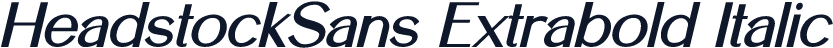 HeadstockSans Extrabold Italic