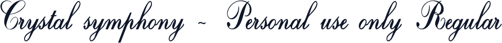 Crystal symphony - Personal use only Regular