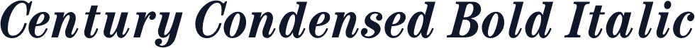Century Condensed Bold Italic