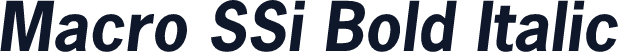Macro SSi Bold Italic