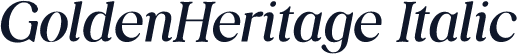 GoldenHeritage Italic