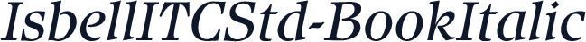 IsbellITCStd-BookItalic