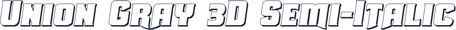 Union Gray 3D Semi-Italic