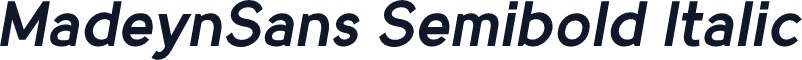 MadeynSans Semibold Italic