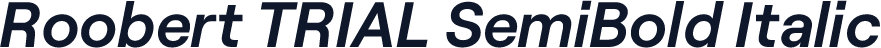 Roobert TRIAL SemiBold Italic