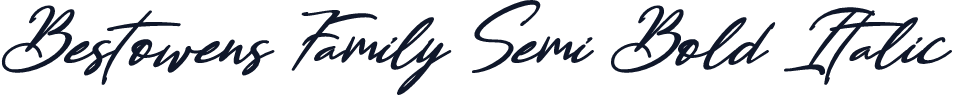 Bestowens Family Semi Bold Italic