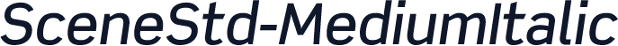 SceneStd-MediumItalic