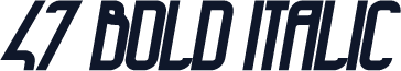 47 Bold Italic