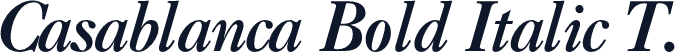 Casablanca Bold Italic T.