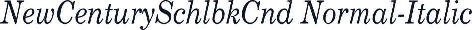 NewCenturySchlbkCnd Normal-Italic