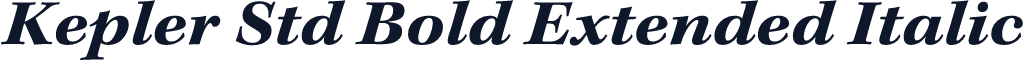 Kepler Std Bold Extended Italic
