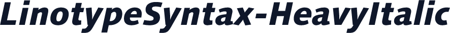 LinotypeSyntax-HeavyItalic