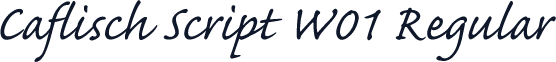Caflisch Script W01 Regular