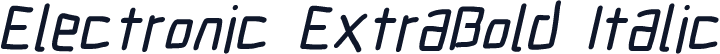 Electronic ExtraBold Italic
