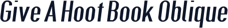 Give A Hoot Book Oblique