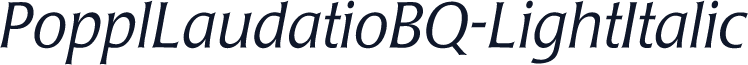 PopplLaudatioBQ-LightItalic