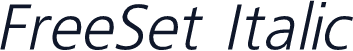 FreeSet Italic
