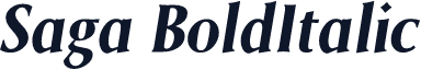 Saga BoldItalic
