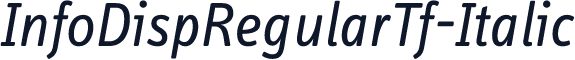 InfoDispRegularTf-Italic