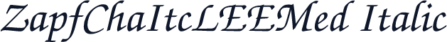 ZapfChaItcLEEMed Italic