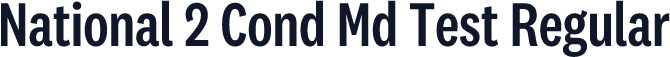National 2 Cond Md Test Regular