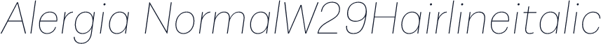 Alergia NormalW29Hairlineitalic