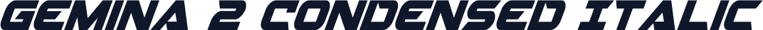 Gemina 2 Condensed Italic