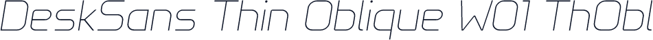 DeskSans Thin Oblique W01 ThObl