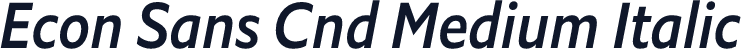 Econ Sans Cnd Medium Italic