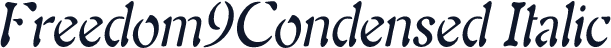 Freedom9Condensed Italic
