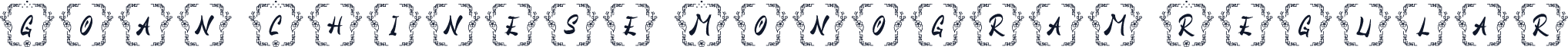 Goan Chinese Monogram Regular
