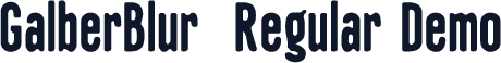 GalberBlur-Regular Demo