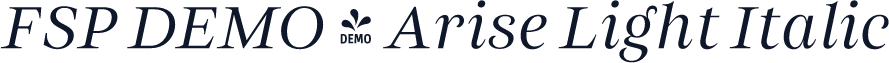 FSP DEMO - Arise Light Italic