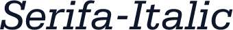 Serifa-Italic