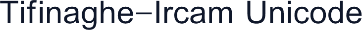 Tifinaghe-Ircam Unicode
